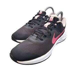 Nike Revolution 6 Next Nature Youth 6Y Black Pink Shoes DD1096-007 Women's 7.5